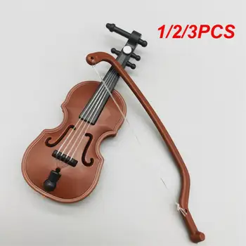 1/2/3PCS 1 komplet Novi Mini-Violina Modernizirana Verzija S Podrškom za Zbirku Minijaturnih Drvenih Muzičkih Instrumenata Ukrasi