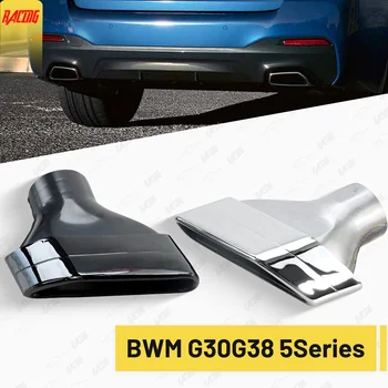 1 Par nastavaka Ispušnih za BMW G30 G38 520 525 530 Originalni stil Ispušni Sustav Kvadratnom ispušni lonac od nehrđajućeg čelika Rep Stopice Mijenjaju