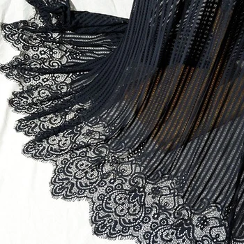 150 cm široka traka, Vezene Bijele trepavice čipke tkanina za šivanje DIY obrtni decor
