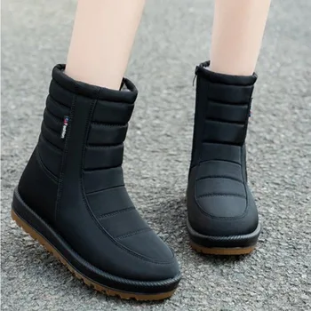 2023, Vodootporan zimske čizme, Nove zimske cipele od umjetnog krzna, Plišani čizme na platformu, Topla хлопковая cipele, ženske cipele