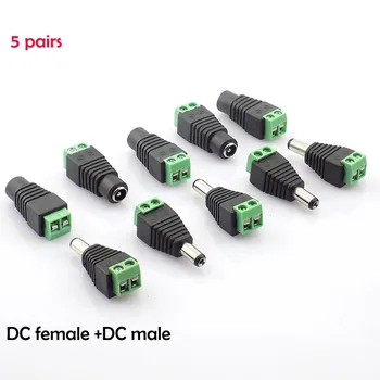 5 Para konektora za napajanje istosmjernom strujom i utičnica dc BNC UTP za napajanje kamera za video nadzor led strip svjetlo L19