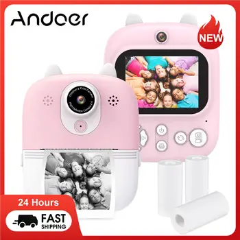 Andoer Kids Camera Kamera instant ispis 12MP 3-u-1 Kamera instant ispis s dvije Leće s Papira za ispis za djecu, Poklone za dječake i djevojčice