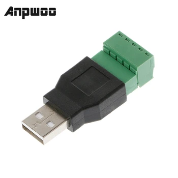 ANPWOO 1 kom. USB Priključak s vijčanim priključkom USB-utikač sa zaštitnim utorom USB2.0 USB Priključak s vijčanim priključkom