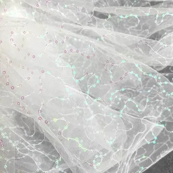 bijela Tamno ljubičasta Cijeli Zvjezdani sjaj, марлевая vez sa šljokicama, transparentno plesni haljina, tkanina sa dijamant mreže