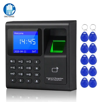Biometrijski sustav kontrole pristupa putem otiska prsta RFID, e-USB-matičar vremena, drvosječa je pohađanje + 10 trice-kartice