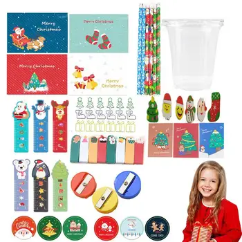 Božićni set ластиков za olovke, Set pribora za djecu, Božićno zbirka pribora za vrtić, nagrade za rođendan