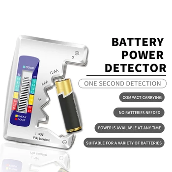 Digitalni Tester Baterija LCD Zaslon C AA AAA D N 9V 1,55 V Univerzalni Gumb za Provjeru Volt Kapaciteta Ćelije Detektor Kapaciteta Alat
