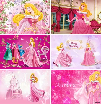 Djevojke Princeza Beba Sretan Rođendan Disney Vjenčanje Pribor Pozadina Trnoružica, Aurora Romantičnu Pozadinu Na Otvorenom
