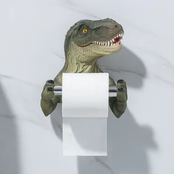 Držač za salvete sa dinosaurus, zidni držač za role papira, moderna vješalica za ručnike, pribor za kupaonice bez perforacije, Izravna dostava