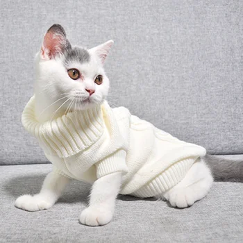 Džemper za pse i mačke, zima toplo хлопковая odjeća za mačke, Pletene džemper za štence, Prsluk za mačića, Proizvode za male mačke, pse, chihuahua, Proizvode za kućne ljubimce