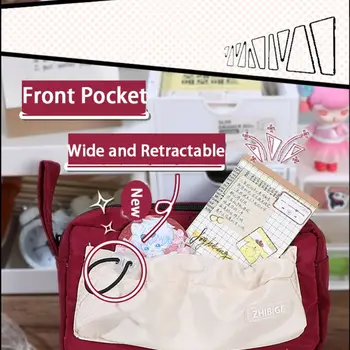 Elegantna torba za olovke zip Ins, starinski kofer za uredski materijal i velikog kapaciteta, vodootporan višenamjenska torba za pohranu