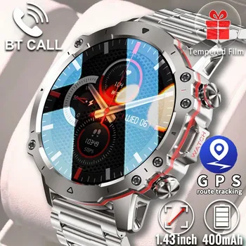 Gospodo pametni sat s GPS-putanje za vježbe, tracker, pogodan za Huawei Android, IOS, vodootporan sat za glasovne pozive AI