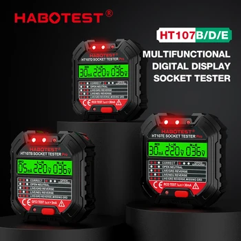 HABOTEST HT107 Digitalni Tester Utičnice za Napon od 30 ma Test OUZO Inteligentni Detektor EU, SAD, velika BRITANIJA Vilica Nulta Linija Provjera Polariteta i faze