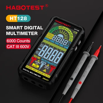 HABOTEST HT128 Intelektualni Digitalni Multimetar na 6000 Apsolutna NCV Multimetar S LCD pozadinskim osvjetljenjem Višenamjenski Punjiva Električni Alat