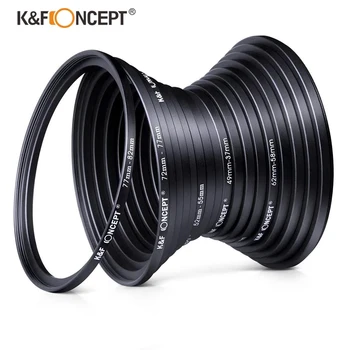 K & F CONCEPT 18 U 1 Set Prijelaznih prstenova, filter za objektiv kamere 37 mm-82 mm 82 mm 37 mm Objektiva za digitalni slr fotoaparat Canon Nikon Sony