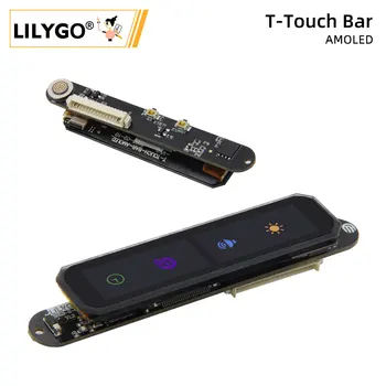 LILYGO® T-Touch Bar AMOLED ESP32-S3 Ploča za razvoj zaslon osjetljiv na dodir ESP32-S3R8 Bežični modul Magnetski Cijele USB priključak