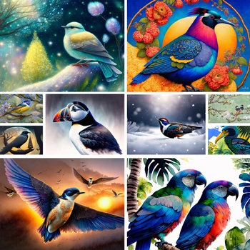 Ljubimac Ptica DIY Boja po brojevima komplet akrilnim bojama 40*50 Slikarstvo na platnu Ukrasne slike za odrasle u rasutom stanju