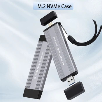 M. 2 NVMe SSD Adapter za kućišta USB C 3.2 Gen 2 10 Gbit/s NVME za M-Key 2230/2242/2260/2280M2 Aluminijski vanjski USB čitač A M2