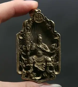 Mali suvenir iz kineske bronce Guan Gong Yu, ovjes s nožem u obliku Boga-ratnika
