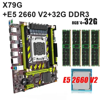 Matična ploča KEYIYOU X79 s procesorom XEON E5 2660 V2 4 * 8GB = 32GB DDR3 1600MHZ ECC REG RAM Memory Combo