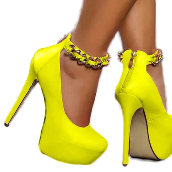 Moderna ženska obuća SHOFOO na visokim potpeticama. Visina heel oko 15 vidi Cipele, čamaca s okruglim vrhom, ženske cipele Four Seasons, Modna revija, banket