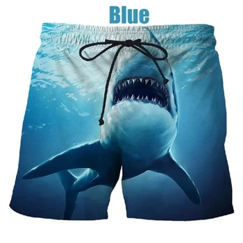 Nove Ljetne Kratke hlače Big Movie s 3D Ispis Čeljusti Unisex, Svakodnevne aktivnosti na Plaži Kratke Hlače, Topljenje, Kratke morski pas, Plaža Kratke hlače Ropa Hombre