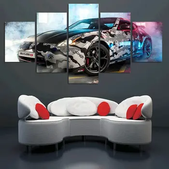 Običaj auto Poster Nissan 370z Nismo, 5 panela, Print na platnu, Zid Umjetnost, Home Dekor, HD Ispis, soba Dekor Slike Bez okvira, 5 komada