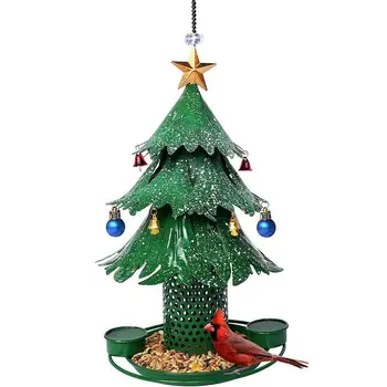 Otporna na koroziju Ulagač za ptice u obliku Božićnog drvca Metalni Ulagač za Ptice Za Božićne dekoracije vrt u dvorištu
