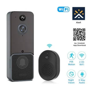Pametna Kuća Wifi 720p Kamera Vanjski Pametan zvono na Vratima Osnovna Skladište Sigurnost Digitalni Vizualni Interfon, Noćni 720p