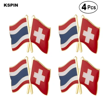 Pin zastavu Tajlanda i Švicarskoj, Ikona, Broš, Ikone, 4 kom.
