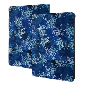 Plava torbica Sea Turtles za iPad 2022 10,5-10,2 inča sa držačem za olovke, umjetna koža, tanka, šok-dokaz, automatski način rada, spavanja