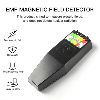 Prijenosni Mjerač EMF Gauss Elektromagnetskog polja Detektor Lov Na Duhove Detektor EMF Magnetskog polja 5 LED Gauss Metar