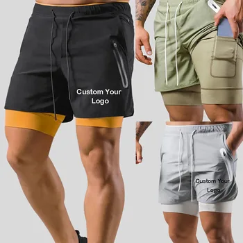 Prilagodljiv muške ljetne tanke svakodnevne kratke hlače za vježbanje u zatvorenom prostoru i na otvorenom, Gospodo dvostruke kratke hlače, muške
