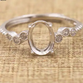 prsten od Srebra 100% 925 Sterling, prazan okvir, Postavljanje DIY, pribor za izradu nakita