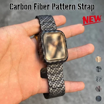 Remen s uzorkom od karbonskih vlakana za Apple Watch ultra Band 49 mm 45 mm 44 41 mm 40 38 Remen od nehrđajućeg Čelika za iWatch 654 Se 87 Narukvica