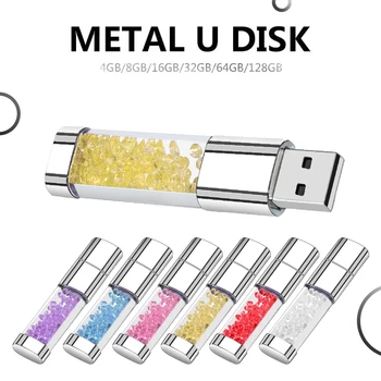S Кристалалми i Kristali USB Flash drive 2,0 4 GB 8 GB 16 GB, 32 GB i 64 GB, 128 GB i 256 GB flash drive Usb disk Memoria Stick izvrstan dar