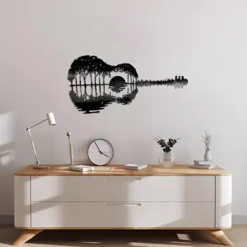 Sažetak uređenje zidova za gitaru, Apstraktan zid umjetnost za metal gitare, Jedinstven dekor za sobe, kupatila, kućni ured.