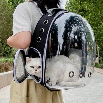 Space bag Capsule, Radiouredaj torba za kućne ljubimce, Prozračni Transparentno ruksak za pse, ručke za nošenje omogućuju za kućne ljubimce, Ruksak za nošenje mačke, ručke za nošenje omogućuju štenaca