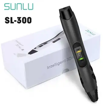 SUNLU Magic 3D Olovke SL-300 Crne Boje sa 3D Ispisa, olovke s podrškom niti PLA/ABS 1,75 mm za kreativnost i kao dar