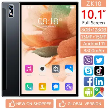 Tablet PC ZK10 s 10,1-inčnim HD-screen tv-om Android 11 memorija: 6/8/12 GB-Interna memorija: 128/256/512 GB, Podrška za GPS + WiFi Dual kartica 8800 mah Globalna verzija