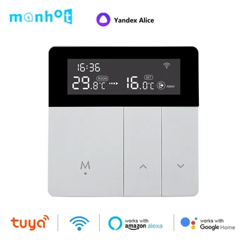 Termostat Tuya Smart Life WiFi, regulator temperature 100-240, Električno podno grijanje, Voda za Alexa, Google Home Yandex Alice