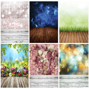 Umjetnički tkanina Drveni pod, cvjetni pozadina za fotografiranje s krajolikom, Dječji pozadina za fotografiranje, rekvizite za foto-studio CXSC - 27