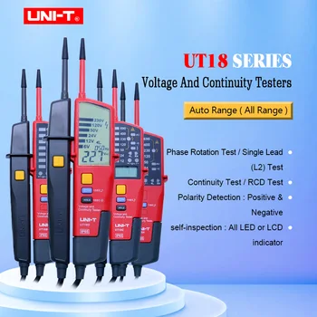 UNIT UT18A UT18B UT18C UT18D Automatski Raspon voltmetar Digitalni Voltmetar Tester Napona Ručka S led diode
