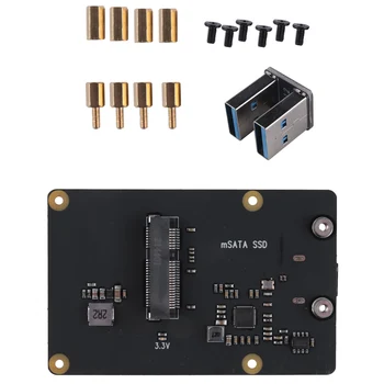 Za Malina Pi 4 Adapter SSD MSATA X857, za Malina Pi 4 Model B X857 V2.0 Naknada za proširenje SSD MSATA USB3.0 Modul