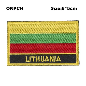 Нашивки sa zastavom Litve, naljepnice, majice, vojna нашивка, prijenos topline u kombinaciji PT0103-R-a